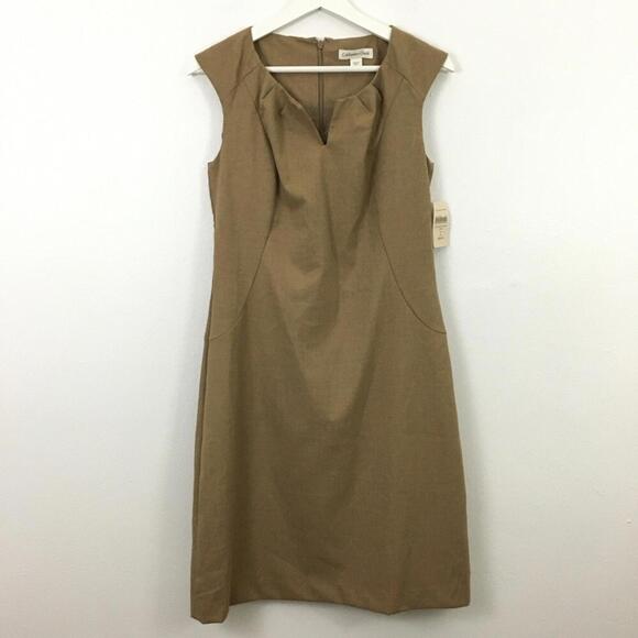 NEW Coldwater Creek Sueded Twill Sheath Dress Size 4 ... - Picture 1 of 6